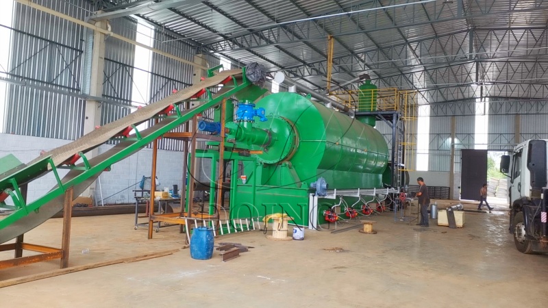 semi-continuous waste tyre pyrolysis machine