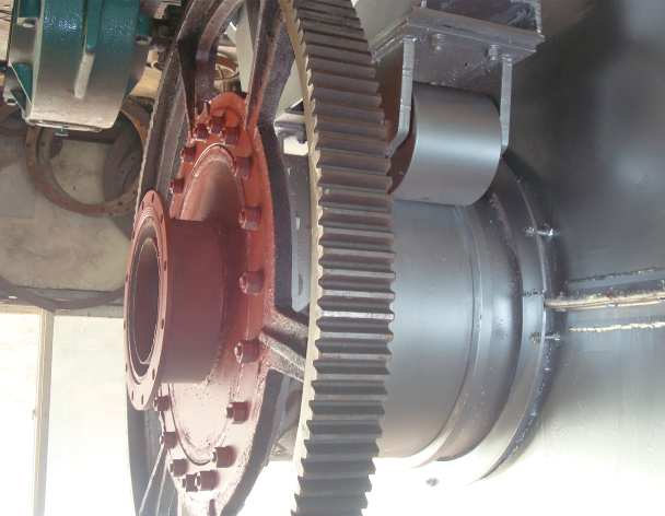 Transmission device of scrap tyre pyrolysis plant