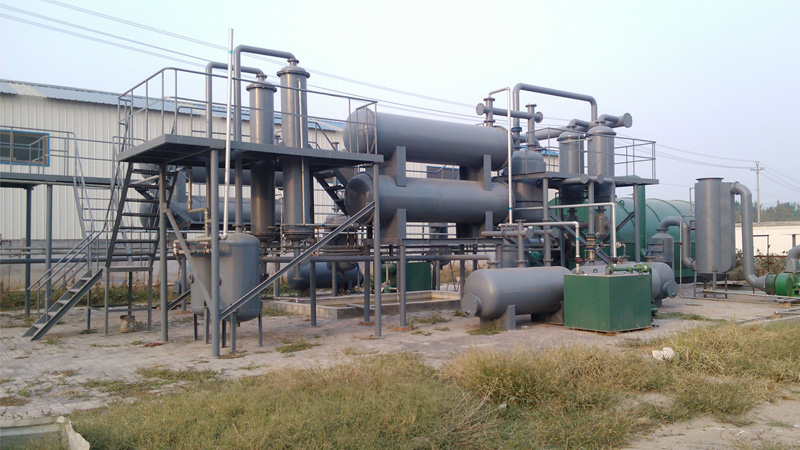 Old tyre pyrolysis plant