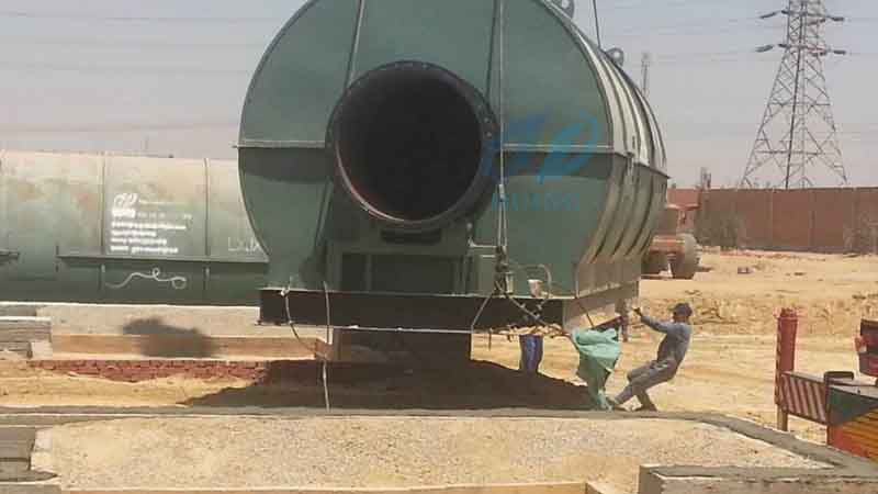 2 sets 10tons waste plastic pyrolysis plants Installation in Egypt