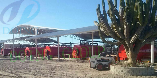 Mexico 10 sets waste tyre recycling to fuel oil pyrolysis plant was processing waste tyre video