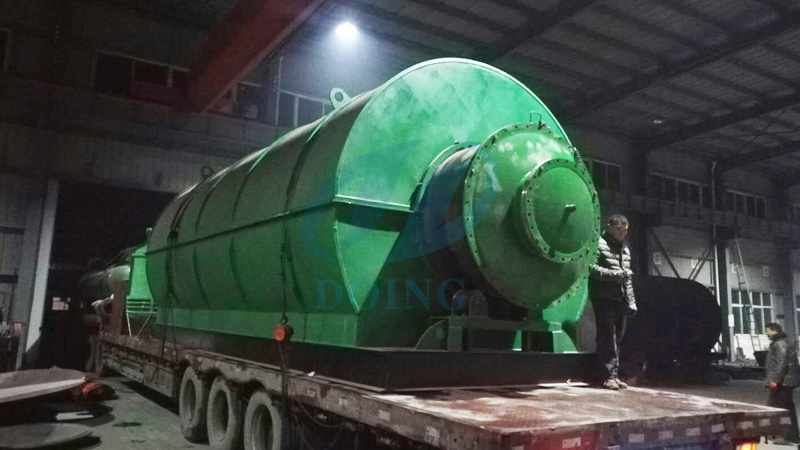 10T waste plastic recycling pyrolysis plant for Indian customer finished delivery