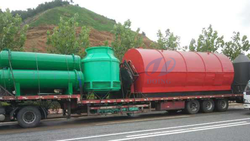 10T waste tire to fuel oil pyrolysis plant will be delivery to Egypt customer
