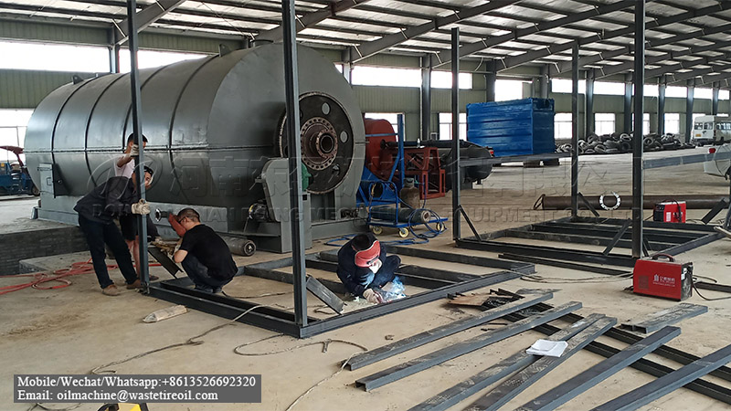40TPD waste tyre pyrolysis machine project in South Africa
