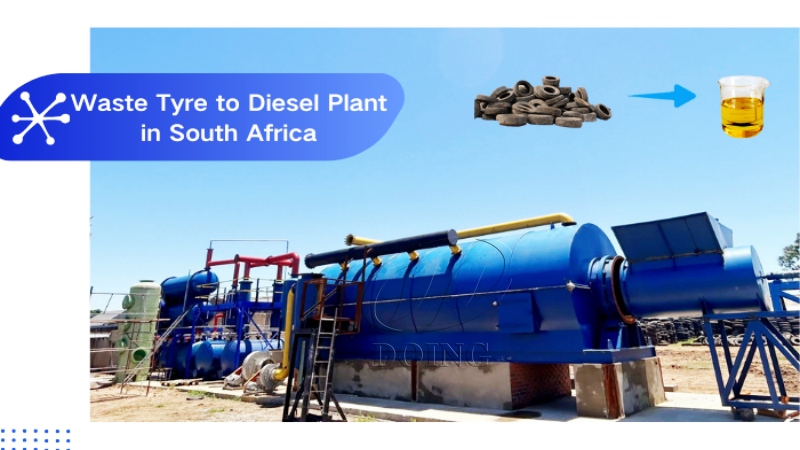  waste tyre pyrolysis plant installed in South Africa