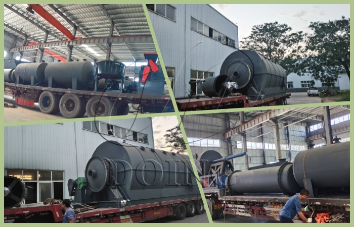 Delivery pictures of waste tire pyrolysis machine
