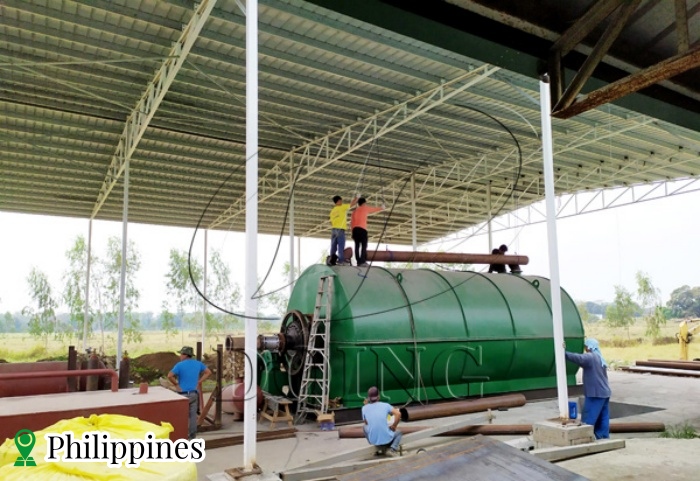 Installation picture of DOING pyrolysis plant in Philippines