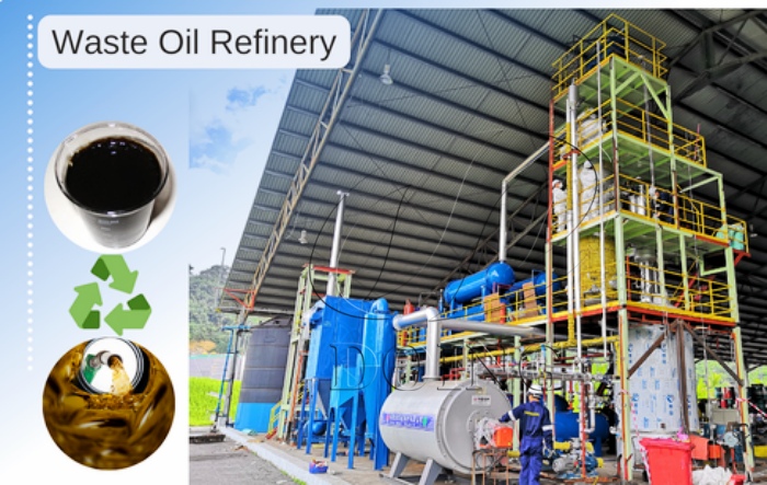 waste oil to diesel refinery plant 