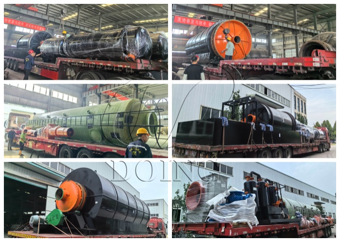 Ship pictures of plastic to fuel oil pyrolysis plant to Vietnam