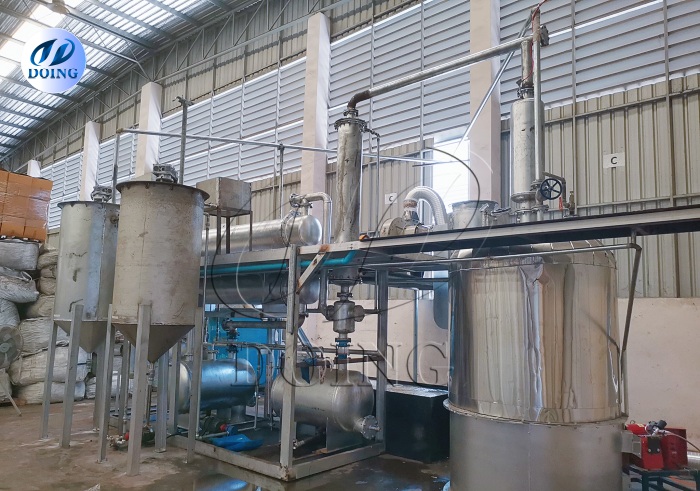 pyrolysis oil to diesel distillation plant