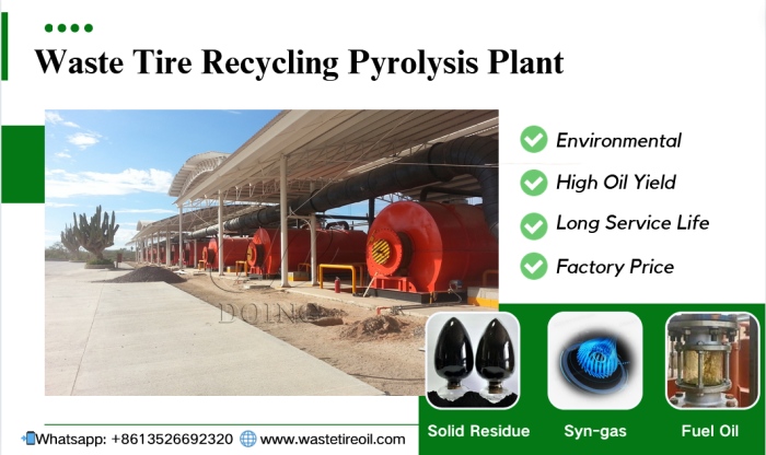 scrap tire derived fuel pyrolysis plant