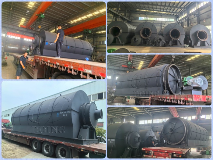 Delivery pictures of pyrolysis plants to Vietnam