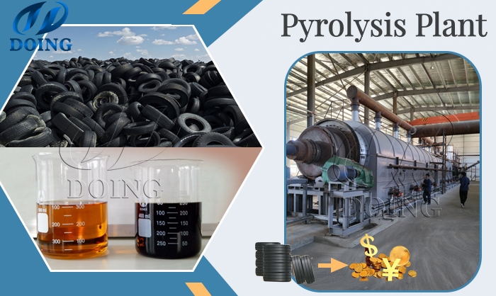 DOING waste tyre recycling to fuel oil pyrolysis plant