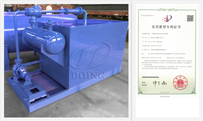 Safety device of waste tyre recycling to fuel oil pyrolysis plant