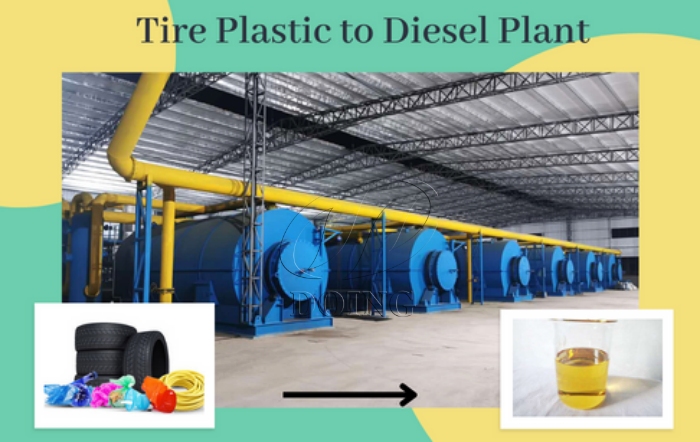 pyrolysis plastic to diesel fuel machine